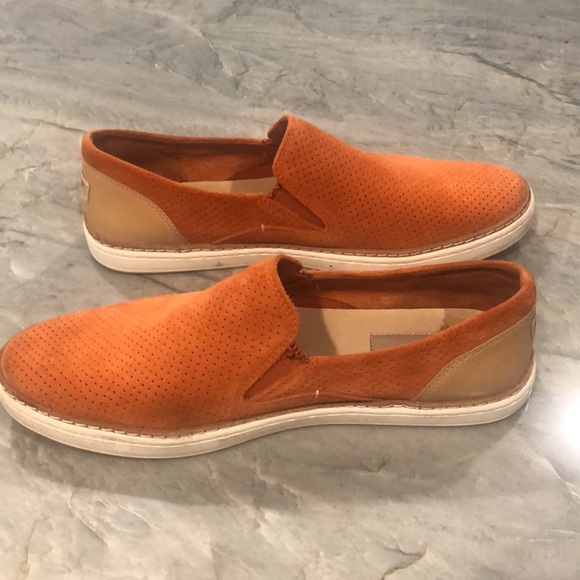 UGG suede slip on sneaker in rich orange color-worn once, LIKE NEW condition! - Picture 1 of 9